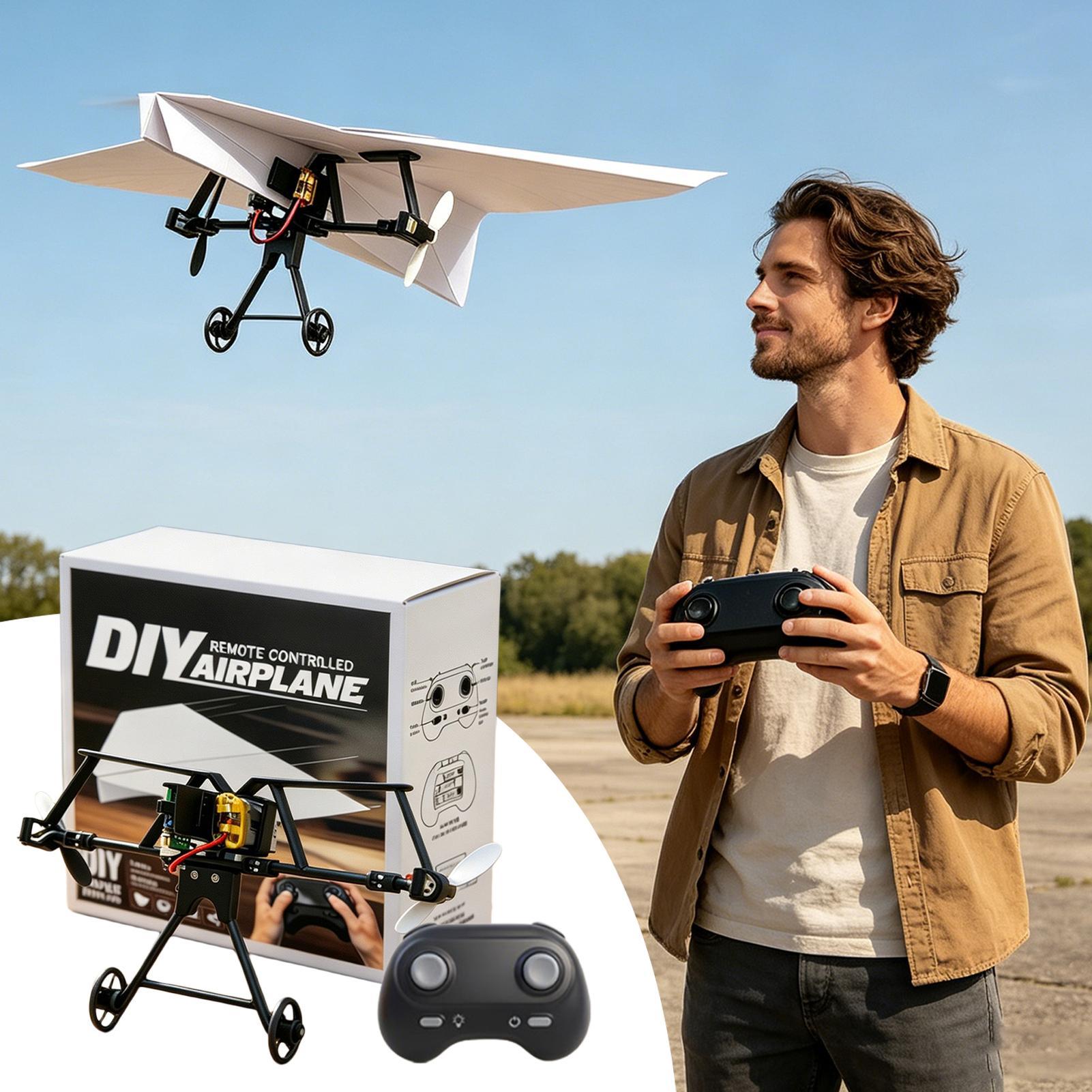 Drone Gimbal Controller - RC Papierflugzeug-Bausatz Ferngesteuertes Flugzeug Kampfjet-Spielzeug Elektrisches