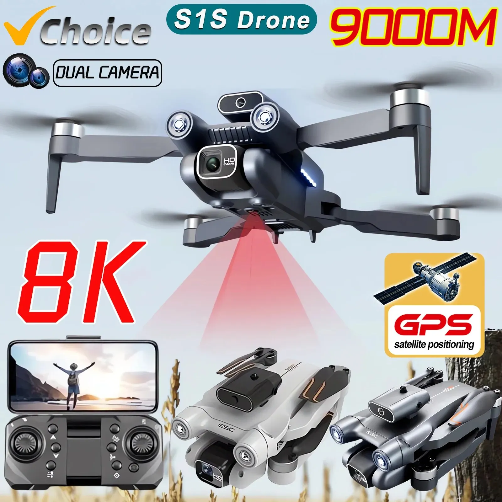 Drone Gimbal Brushless - Neue s1s 5g gps drohnen kamera